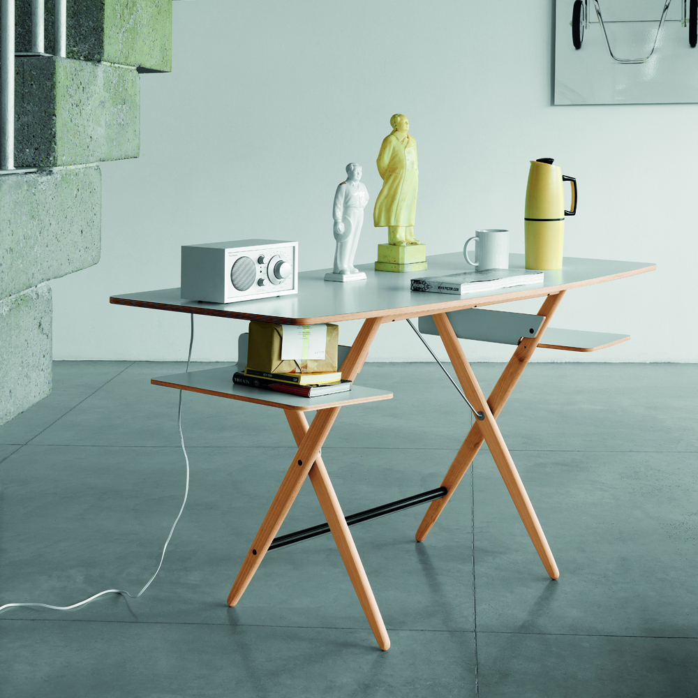 Scrittarello desk achille castiglioni de padova birch white laminate italy design furniture shop suite ny