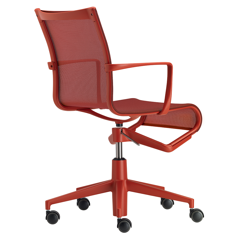 Rollingframe chair rolling frame Alberto Meda Alias red