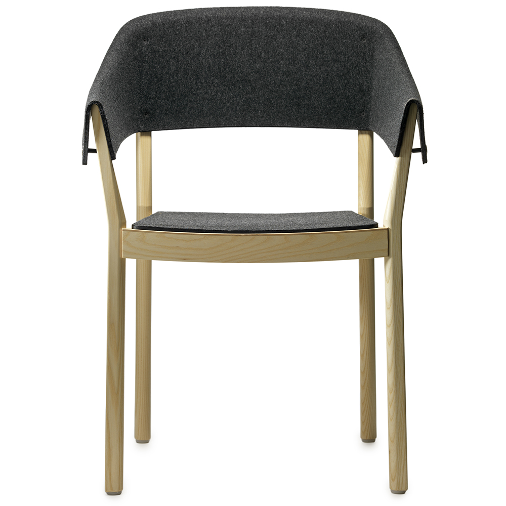 button i pierre sindre garsnas modern designer contemporary danish felt upholstered wood wooden dining chair