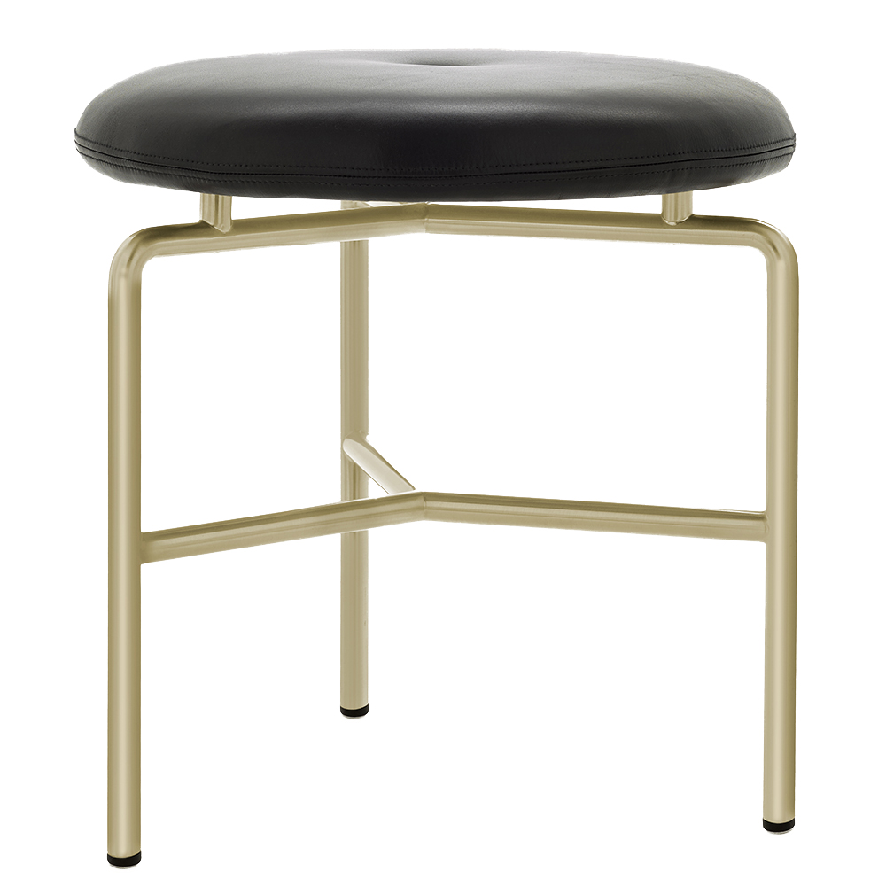 bassamfellows cb-260 cb-263 circular stools american modern designer leather upholstered bar dining stool