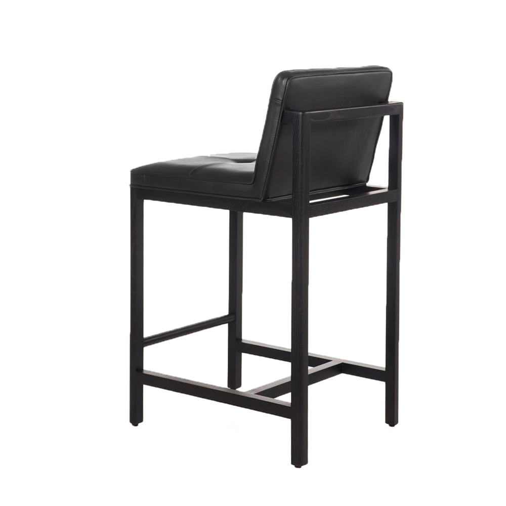 cb-542 all black front designer upholstered counter stool bassamfellows USA
