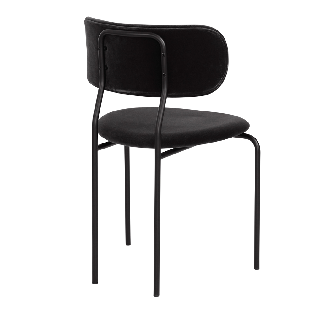coco chair upholstered black velvet oeo studio gubi suite ny