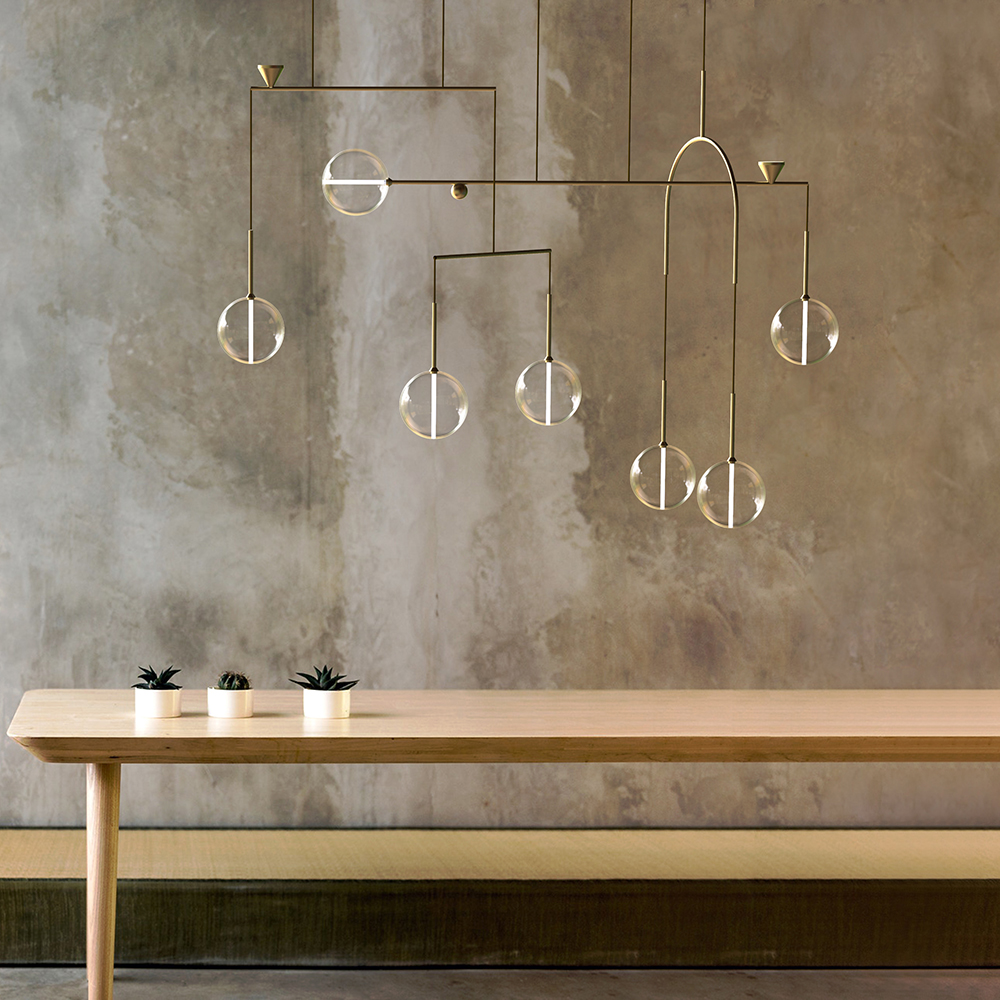 dewdrops giopato coombes contemporary modern designer italian chandelier brass suspension light