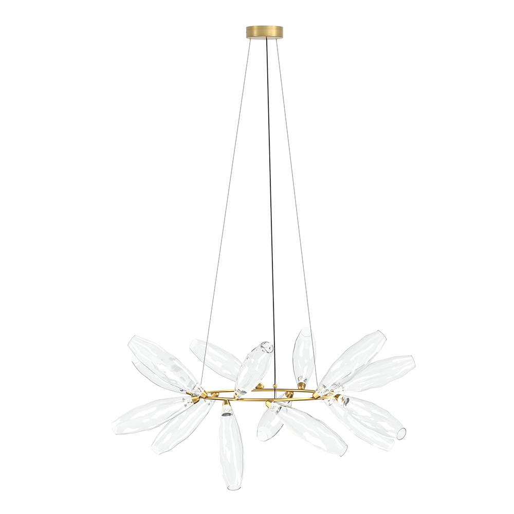 gem giopato and Coombes glass chandelier suspension light