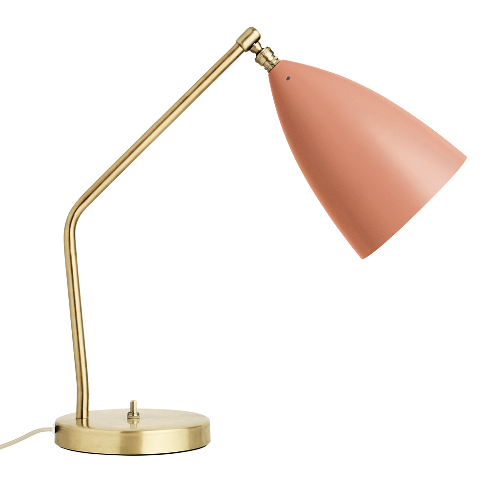 grasshopper table lamp vintage red pink orange gold greta grossman