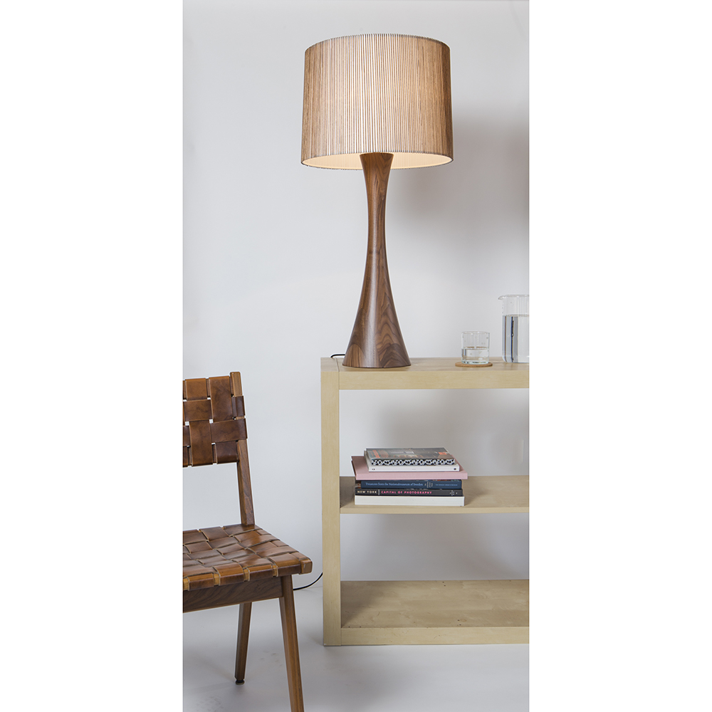hourglass table lamp mel smilow smilow furniture midcentury wood table light american designer lamp