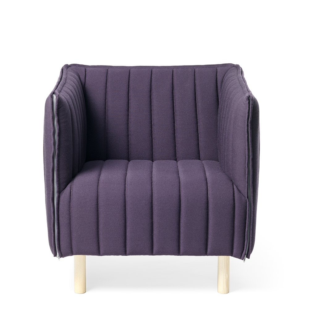 kvilt chair garsnas nina jobs orange upholstered modern swedish chair vertical quilting eco friendly