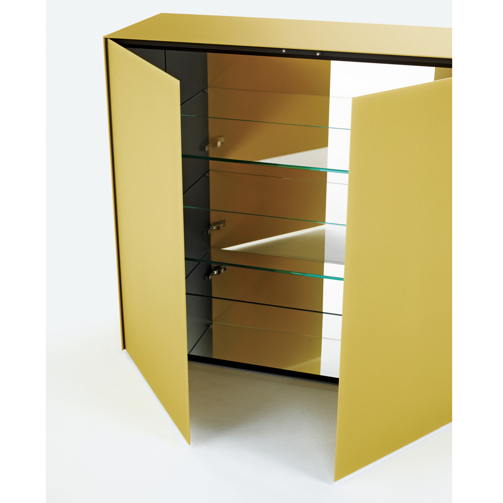 Magic Box Piero Lissoni Glas Italia yellow glass cabinet