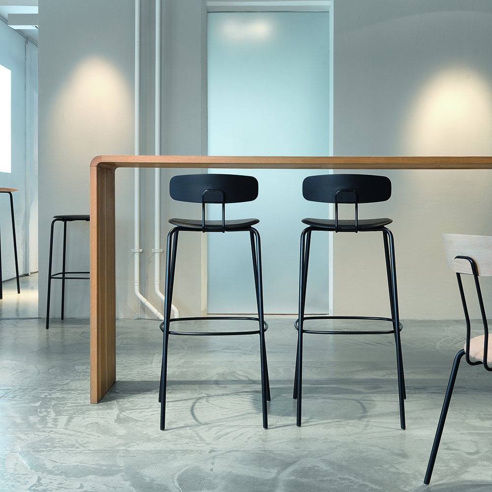 okito stool laufer keicher zeitraum contemporary modern designer minimalist european stool barstool bar stool counter stool kitchen seating
