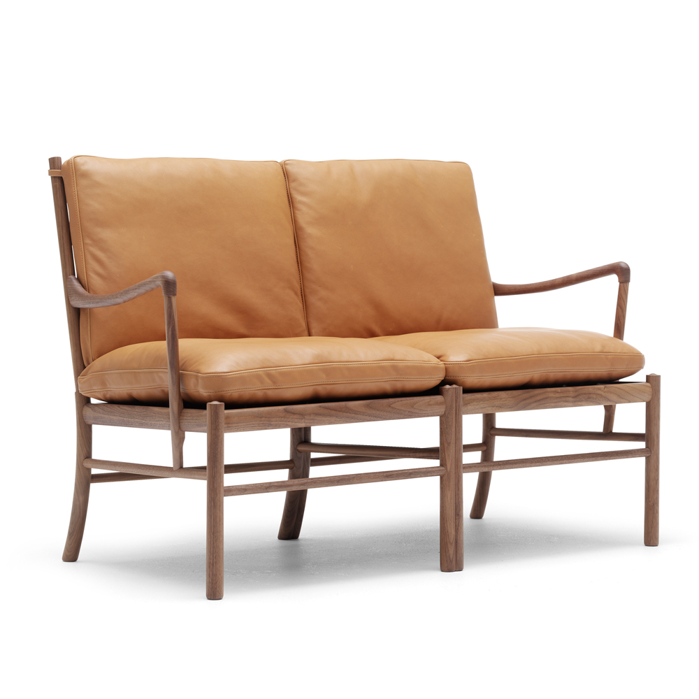 ow149-2 colonial sofa ole wanscher carl hansen danish design lounge armchair brown leather walnut oil shop suite ny