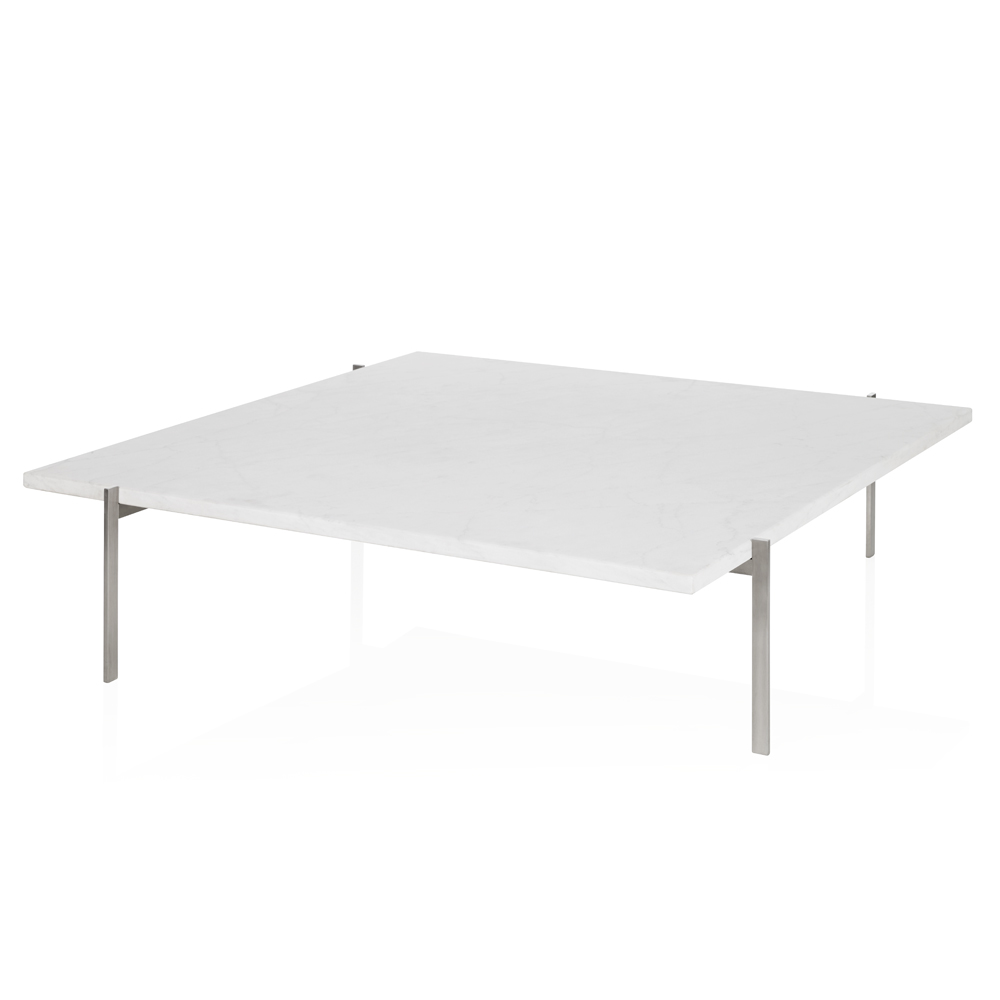 pk61 a table in white marble by poul kjærholm