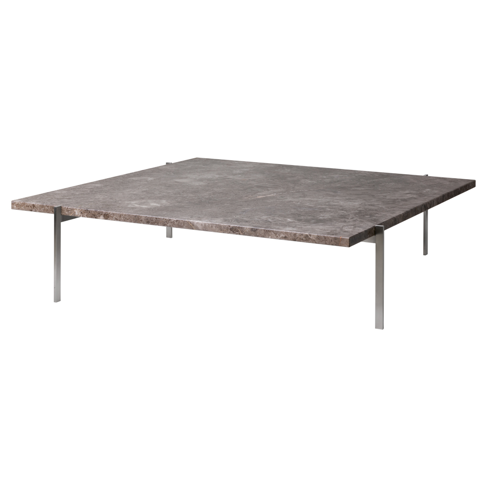 pk61 a table in grey brown marble by poul kjærholm