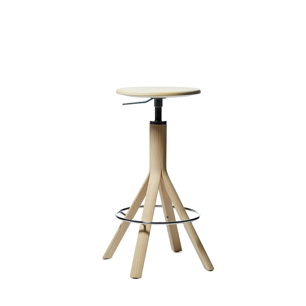 pop stool patrik bengtsson pierre sindre garsnas modern adjustable height wood stool