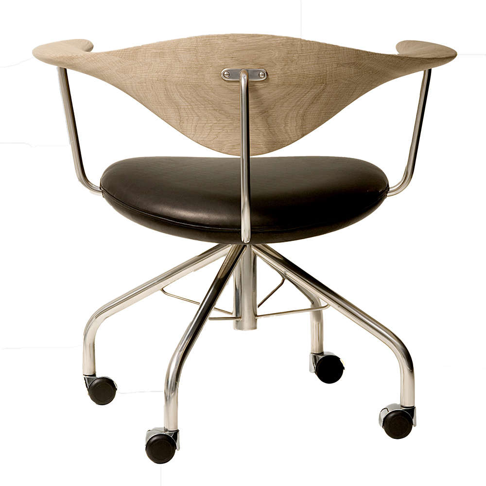 pp502 swivel chair hans j wegner pp mobler danish designer modern wheeled office chair casters