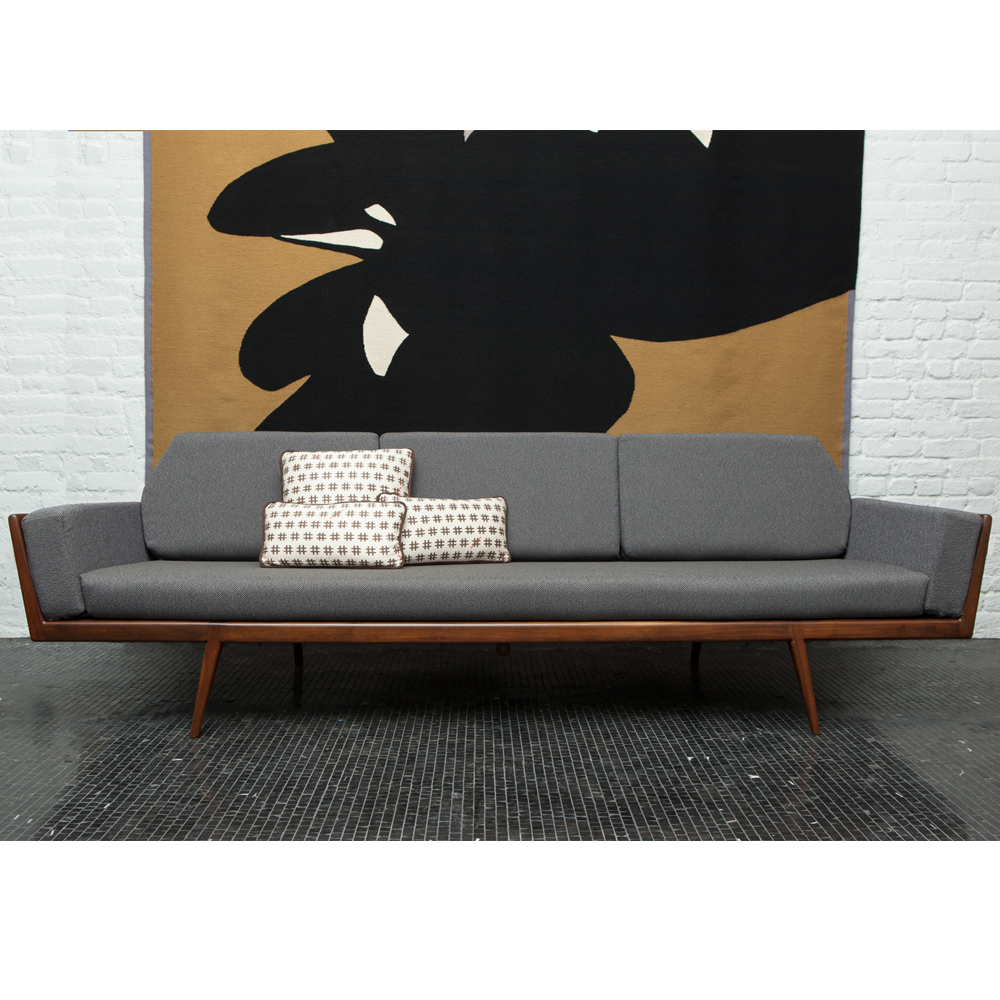 Rail Back Sofa Mel Smilow Furniture midcentury modern design
