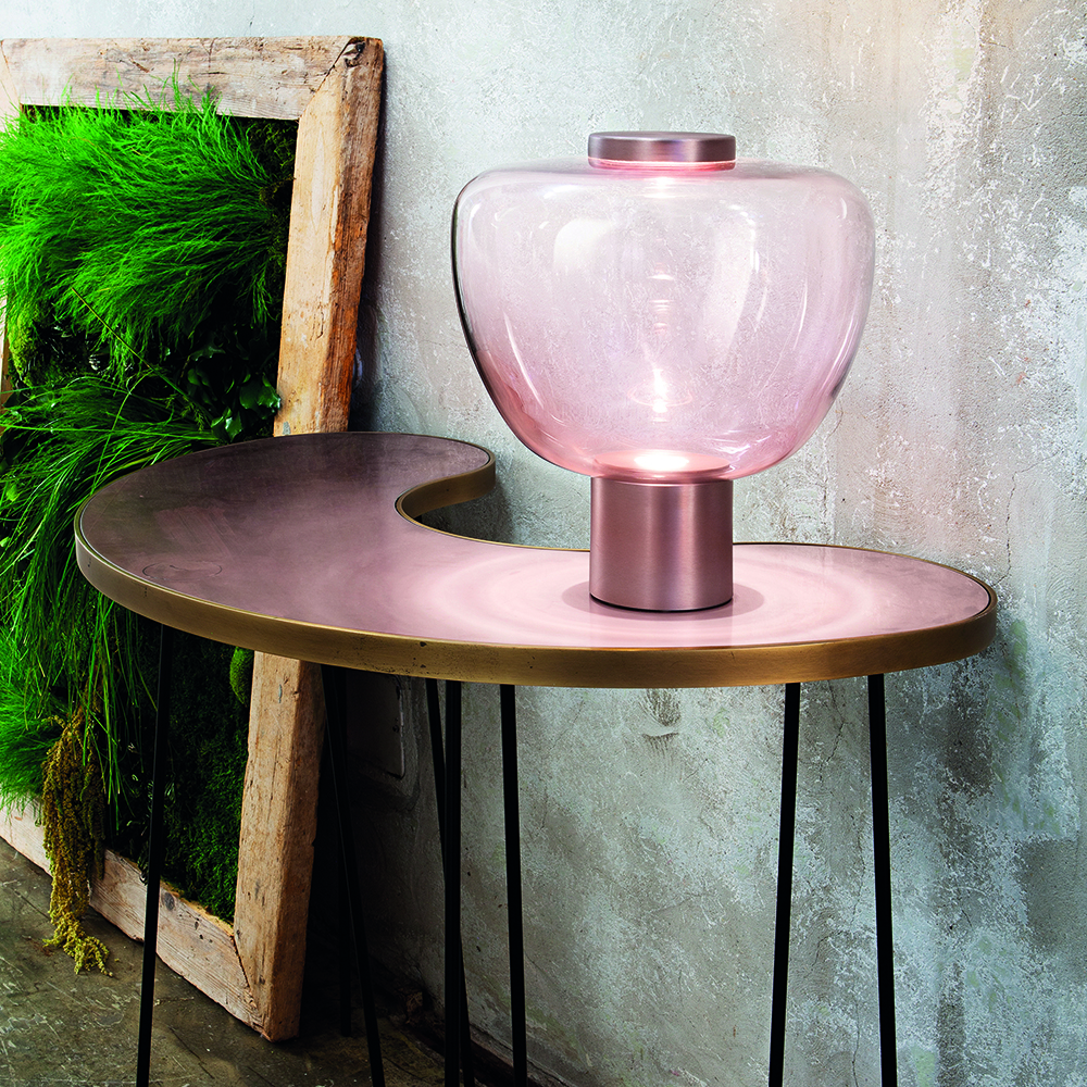 riflesso table lamp chiaramonte marin vistosi modern contemporary italian designer colored glass table lamp light lighting