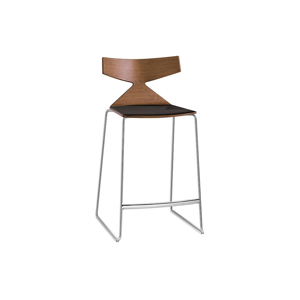 saya bar stool lievore altherr molina arper contemporary designer modern plywood upholstered barstool bar stool