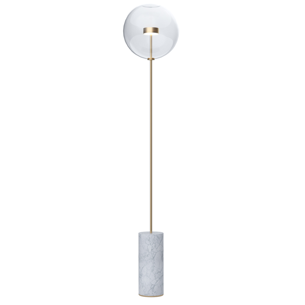Soffio floor lamp Giopato Coombes glass bubble brass marble italian lighting