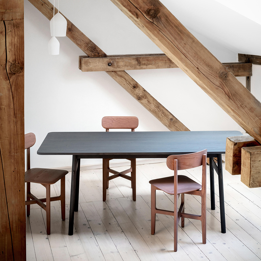taut klemens grund zeitraum modern contemporary danish designer collapsable solid wood wooden dining work table