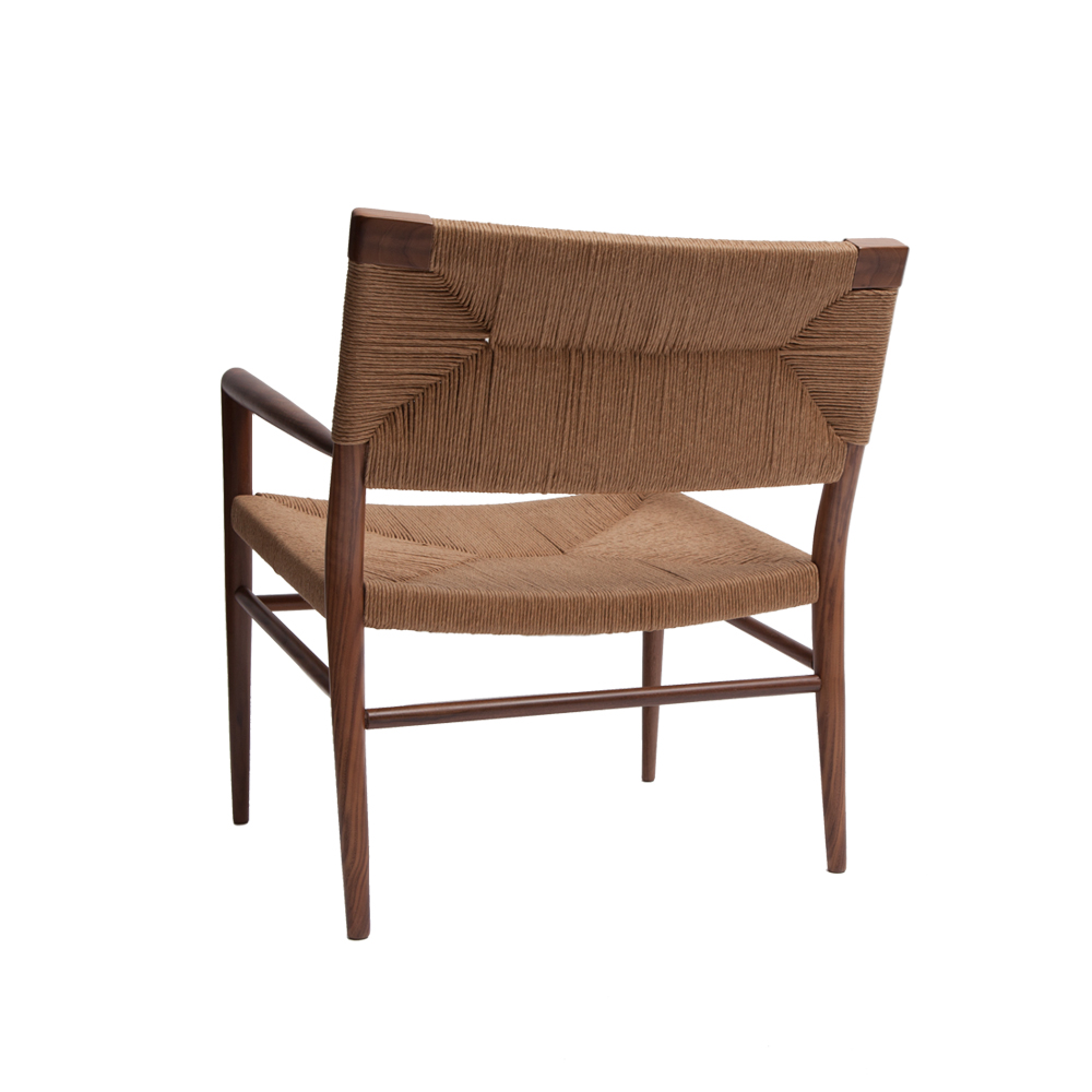 Woven Rush Lounge Chair Mel Smilow midcentury modern furniture