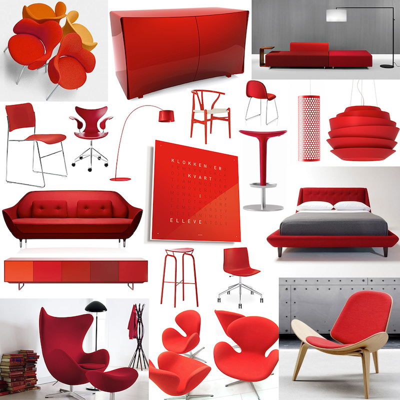 modern red furniture