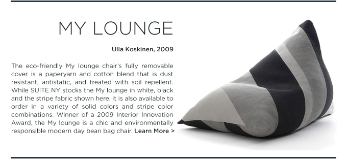 Shop SUITE NY for the My modern ecofriendly striped bean bag chair by Ulla Koskinen for Woodnotes