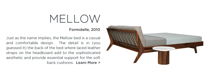 Mellow bed, Formstelle, Zeitraum, modern wood bed