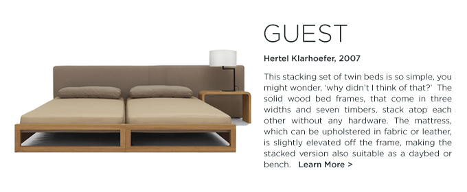 Guest bed, Zeitraum, Hertel Klarhoefer, stacking twin beds, twin bed, stacking beds