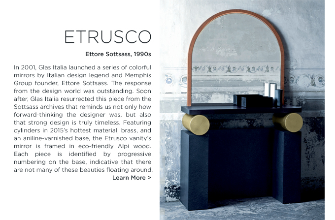 Ettore Sottsass Etrusco, Glas italia Etrusco, Etrusco vanity mirror, Ettore Sottsass, Glas Italia, modern, art deco design, suiteny