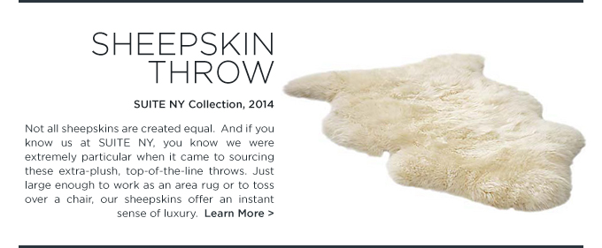 Sheepskin Throw, SUITE NY, new zealand, sheep skin, sheepskin, modern sheepskin, white fur, carpet, rug, SUITE NY, white