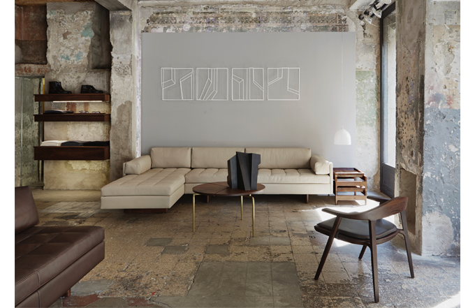 BASSAMFELLOWS, furniture 2015, exits gallery, milan, asymmetric sofa, mantis chair