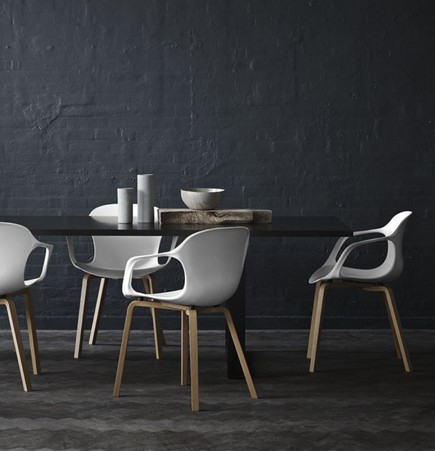 Nap Chair, white chair, modern white dining chair, Kasper Salto, Fritz Hansen