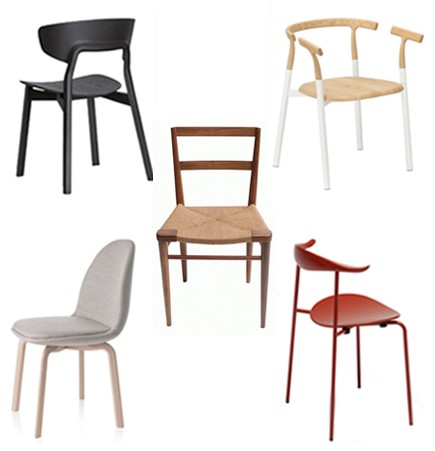 SUITE NY, modern Dining chairs, zeitraum nonoto, smilow woven rush, nendo alias twig, fritz hansen sammen