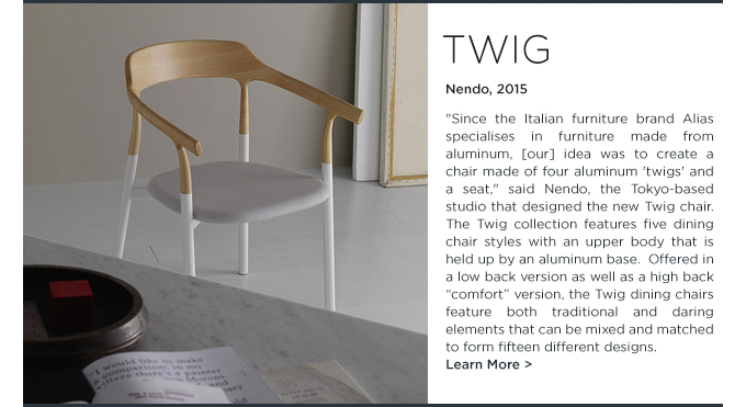 Twig dining chair Nendo, Alias Design, modern italian aluminum chair