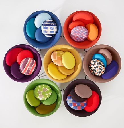 Arper, bardi bowl collection, lina bo bardi, modern italian lounge chairs, papasan, colorful chairs, suite ny, suite new york